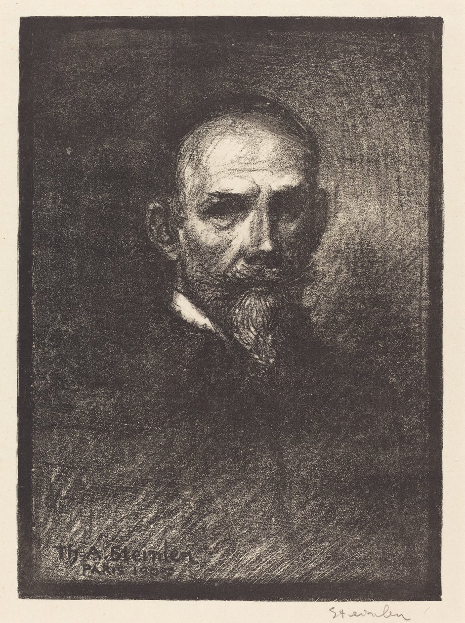 Self-Portrait Steinlen de face, tete droite by Théophile Alexandre Steinlen