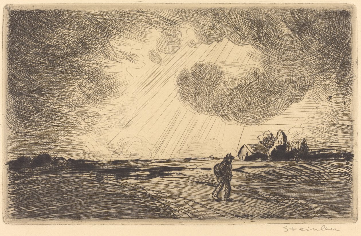 Thunder Storm, late 19th-early 20th century by Théophile Alexandre Steinlen