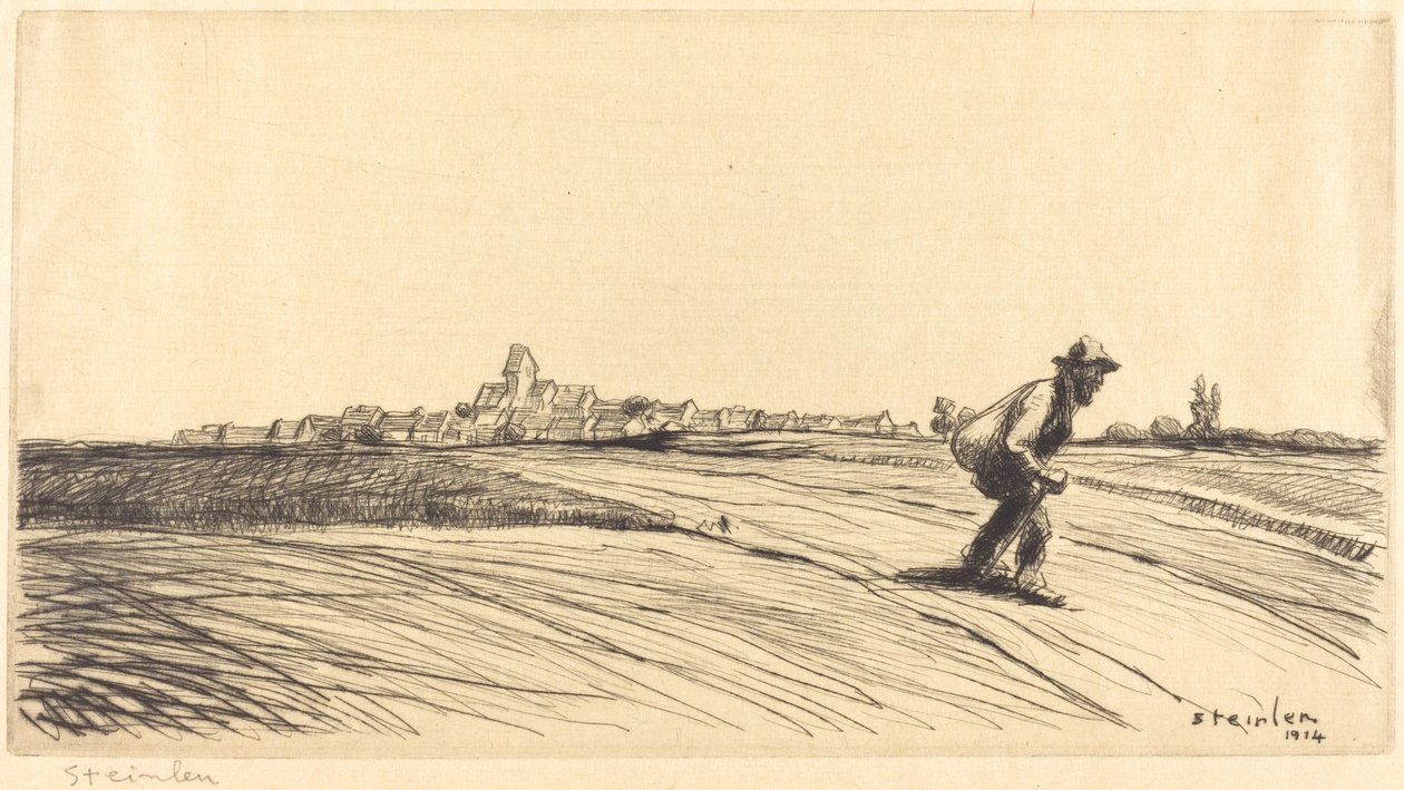 Tramp with Bundle, 1914 by Théophile Alexandre Steinlen