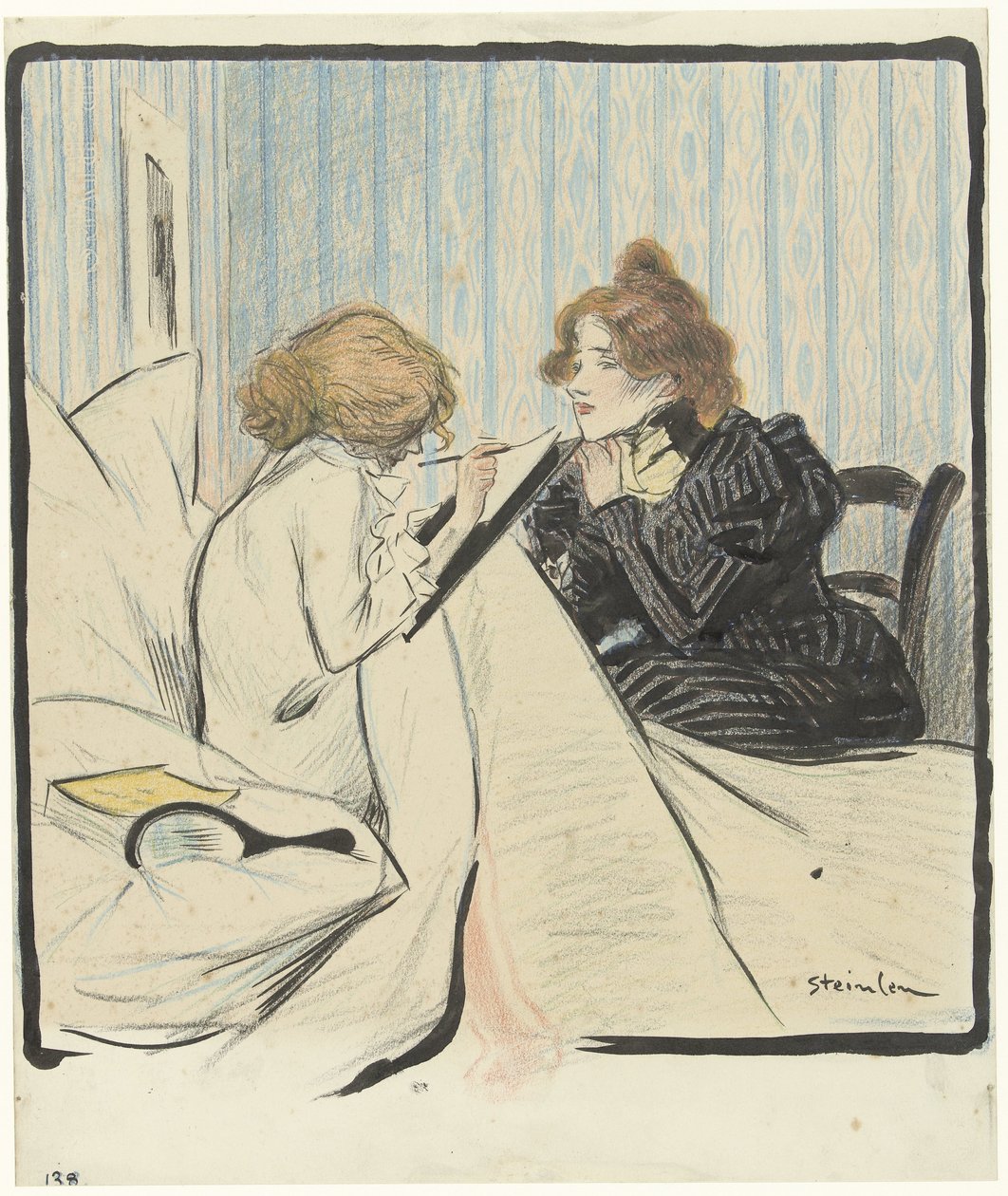 Two Women in a Bedroom by Théophile Alexandre Steinlen