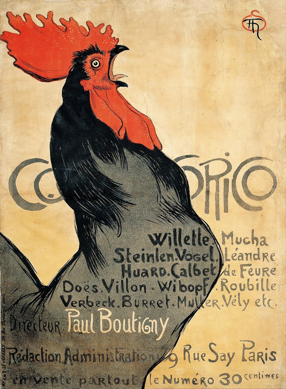Cocorico by Théophile Alexandre Steinlen