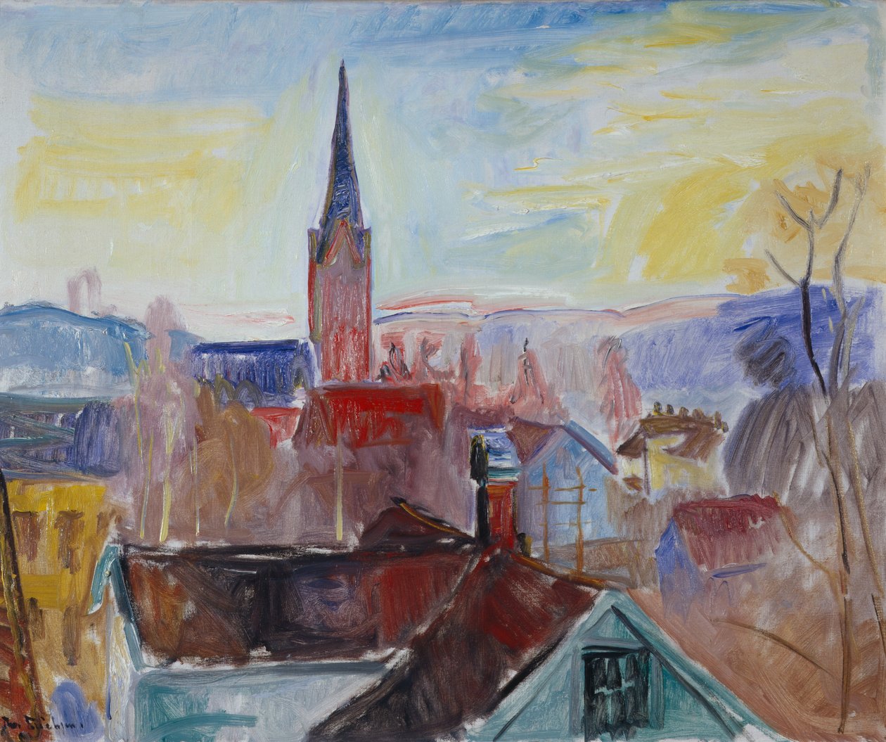 Church Tower, Lillehammer by Thorvald Erichsen