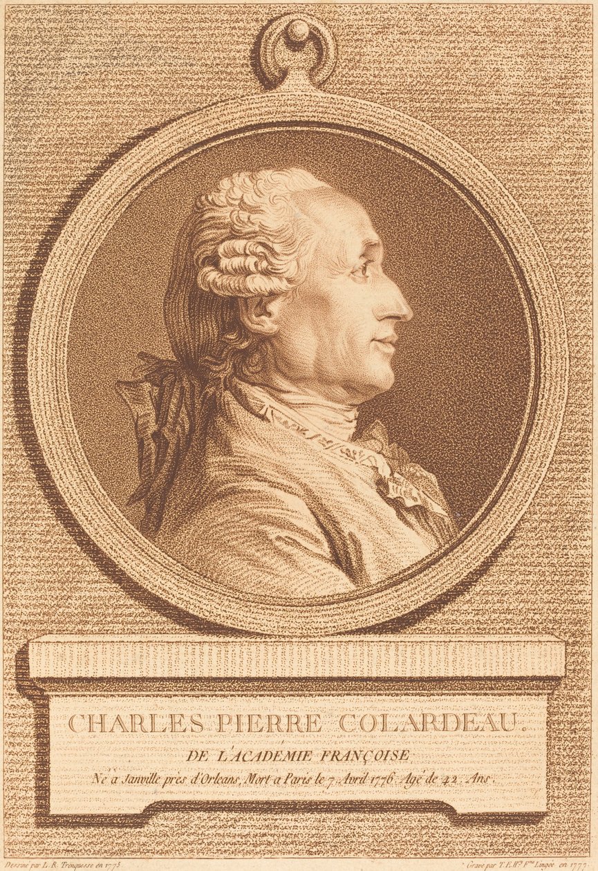 Charles Pierre Colardeau by Thérèse Éléonore Lingée after Louis Rolland Trinquesse