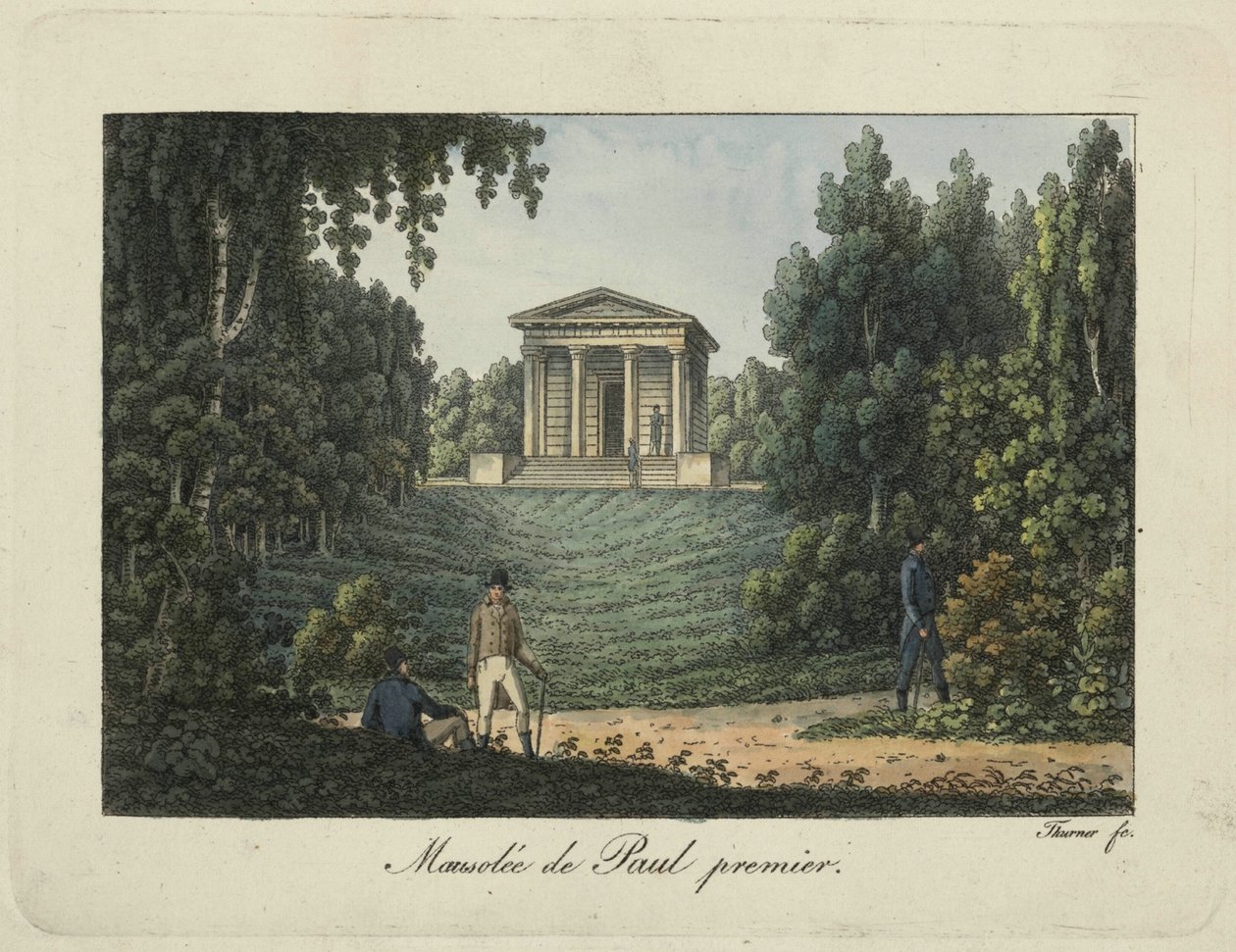 The Temple of Paul I or the Mausoleum of Paul I in the Park of Pavlovsk by Thurner