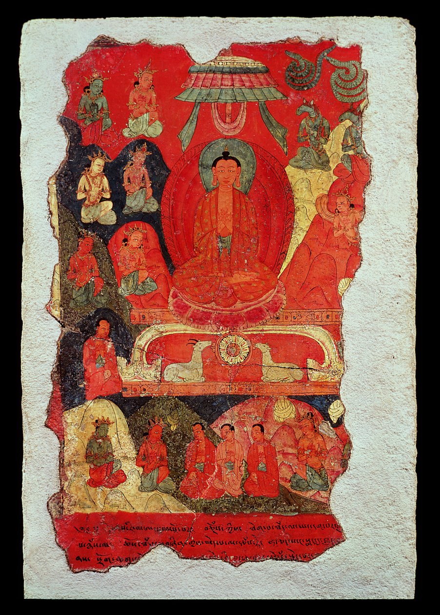 The First Sermon of Buddha by Tibetan School