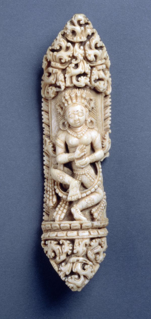 Carved Daikini, part of a bone apron used in Tantric ceremonies, Tibetan, 18th century by Tibetan School