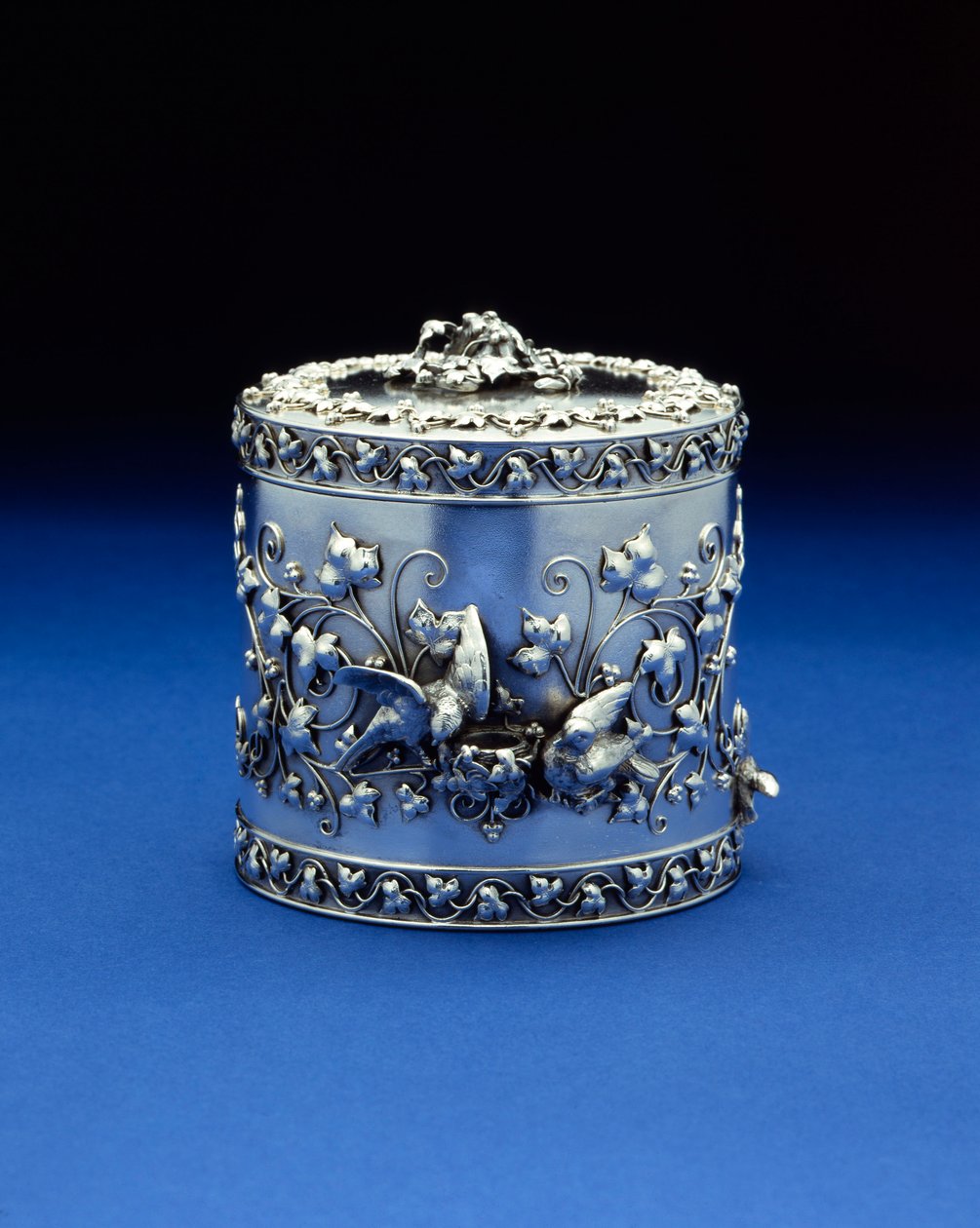 A cylindrical box by Tiffany & Co, c.1870-185 by Tiffany and Company