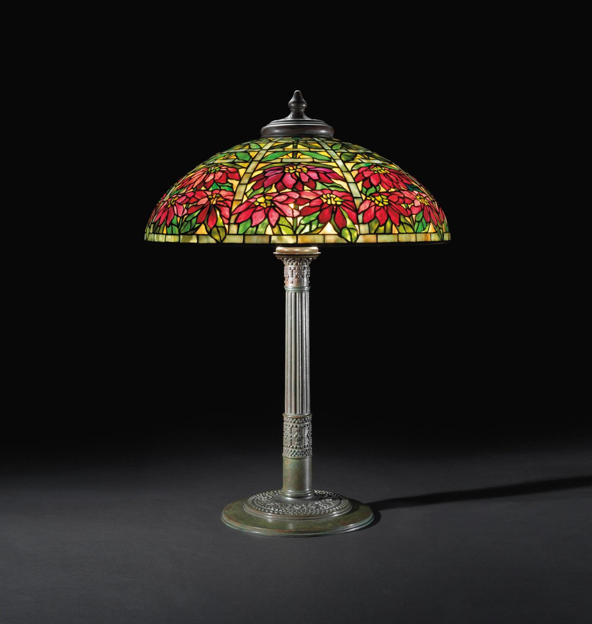 Poinsettia Table Lamp by Tiffany and Company