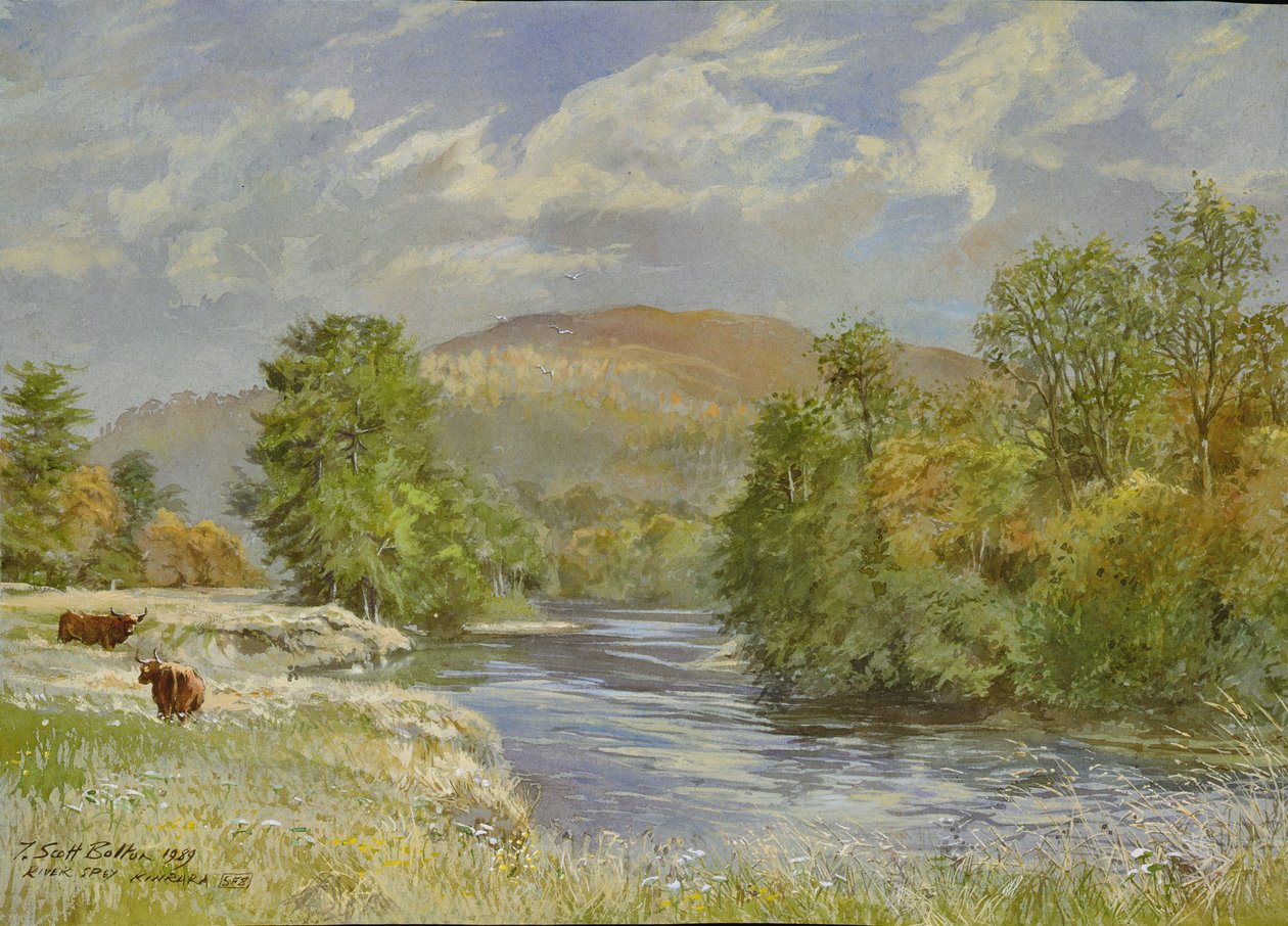 River Spey, Kinrara, 1989 by Tim Scott Bolton
