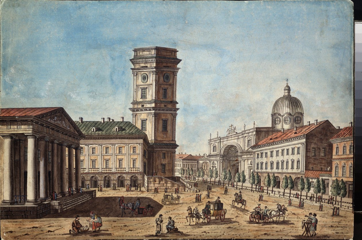 View of the Nevsky Prospekt in Saint Petersburg by Timofei Alexeyevich Vasilyev