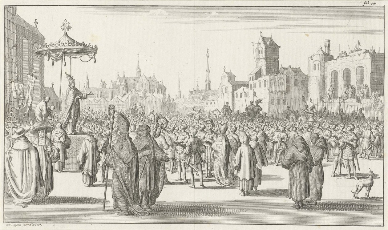 Pope Urban II preaches the First Crusade, 1683 by Timotheus Ten Hoorn