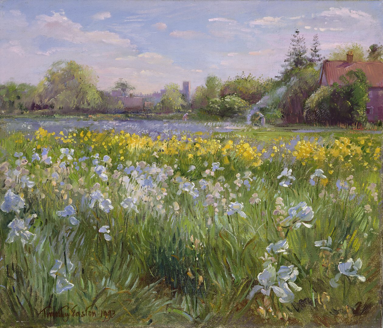 Bonfire and Iris Field by Timothy Easton