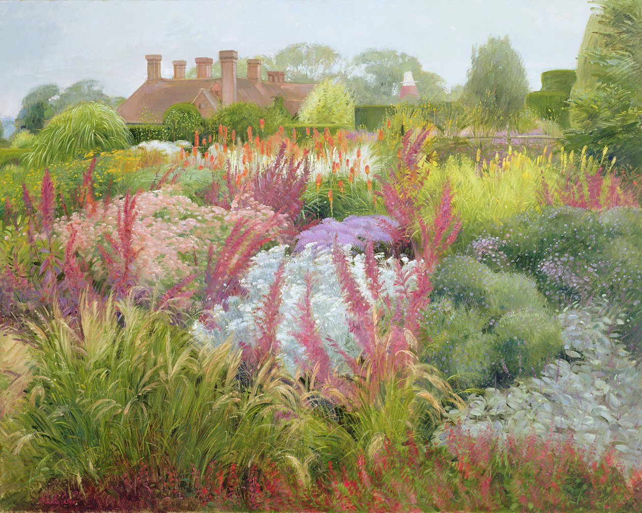Spires of Kniphofia and Great Dixter by Timothy Easton