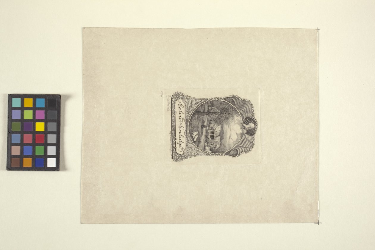 Book Plate for Calvin Coolidge by Timothy Cole