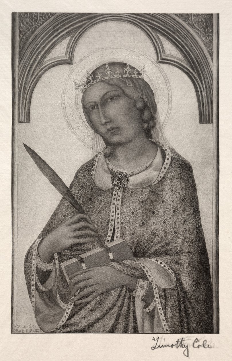 Old Italian Masters: St. Catherine of Alexandria, 1888-1892 by Timothy Cole