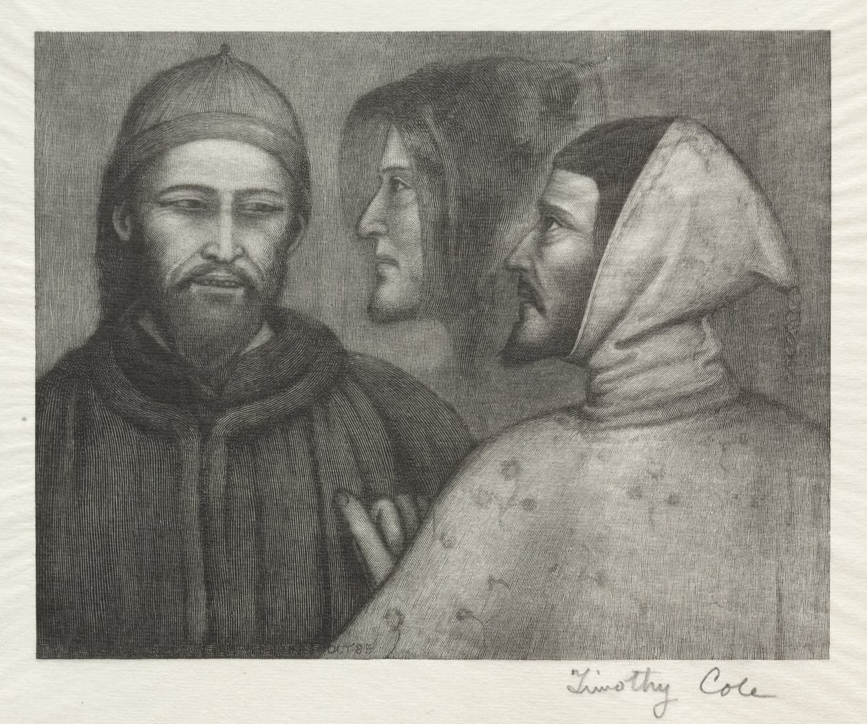 Old Italian Masters: Three Heads, 1885 by Timothy Cole