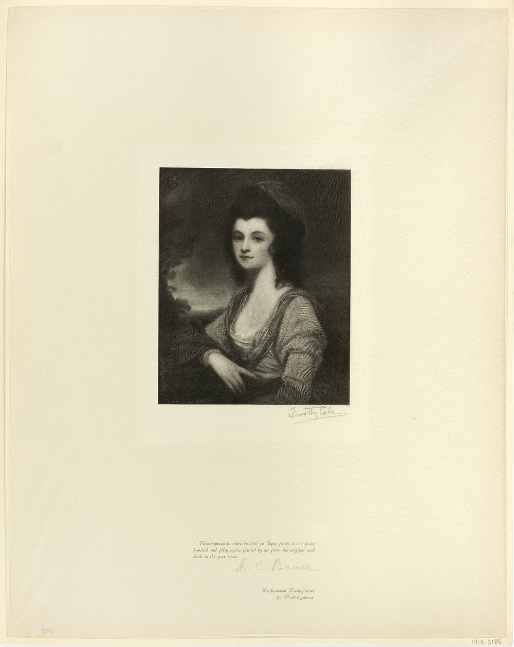Portrait of Mrs. Davies by Timothy Cole