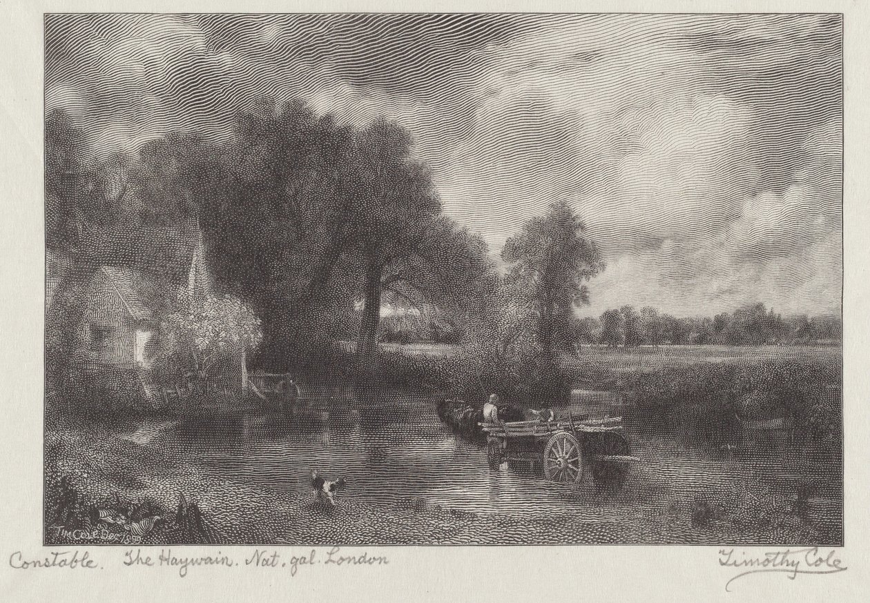 The Haywain by Timothy Cole after John Constable