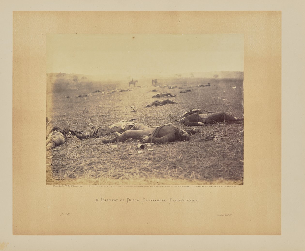 A Harvest of Death, Gettysburg, Pennsylvania by Timothy H. OSullivan