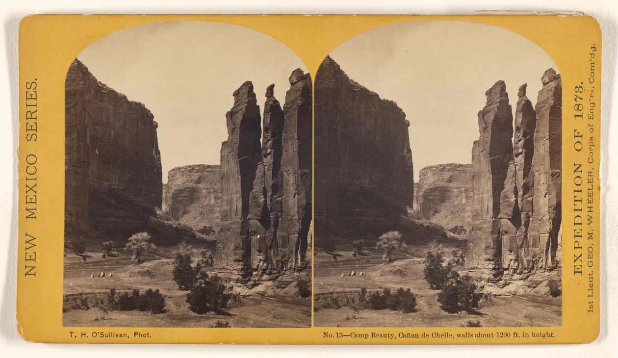 Camp Beauty, Canyon de Chelly, walls about 1200 ft. in height. by Timothy H. O