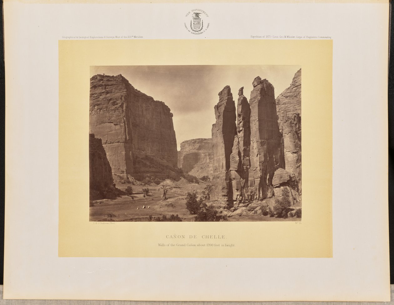 Canyon de Chelly. Walls of the Grand Canyon about 1200 Feet in Height by Timothy H. O