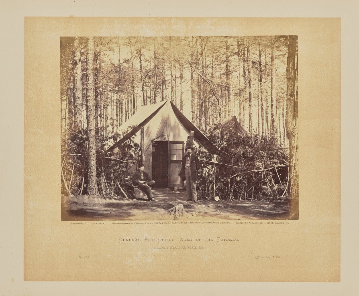 General Post-Office, Army of the Potomac, Brandy Station, Virginia by Timothy H. OSullivan