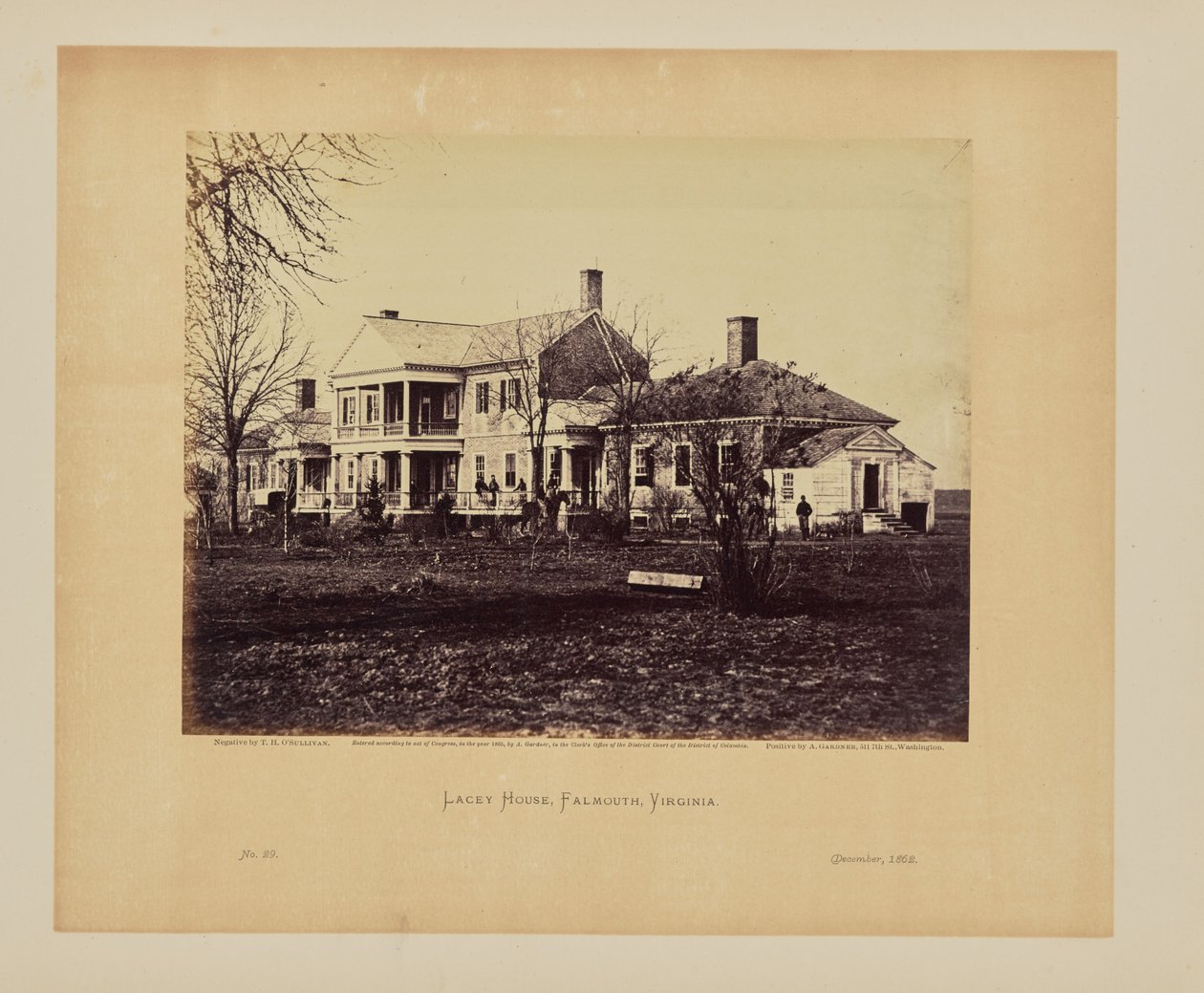 Lacey House, Falmouth, Virginia by Timothy H. OSullivan