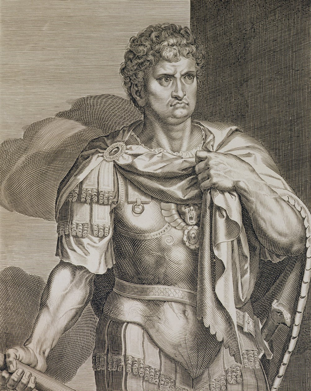 Nero Claudius Caesar Emperor of Rome 54-68 AD Engraved by Aegidius Sadeler (1570-1629) by Tiziano Vecelli