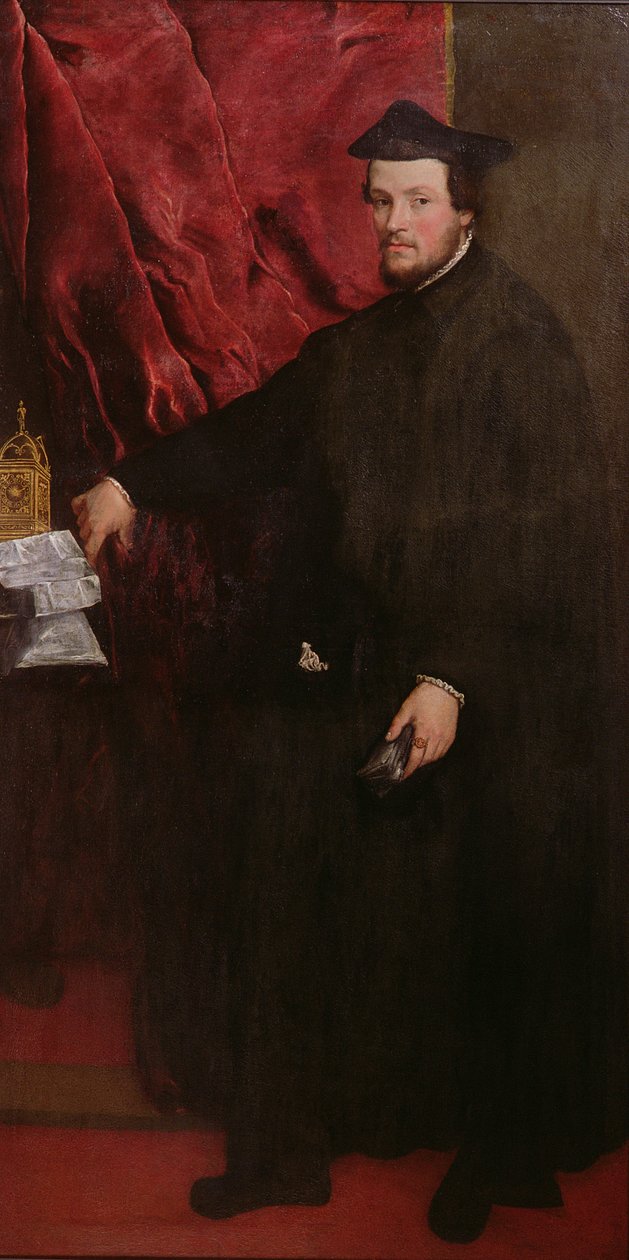 Portrait of Cristoforo Madruzzo, Cardinal and Bishop of Trent, 1552 by Tiziano Vecelli