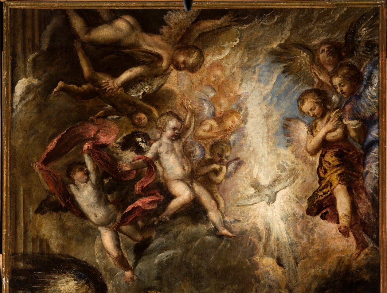 The Annunciation, (detail) by Tiziano Vecelli