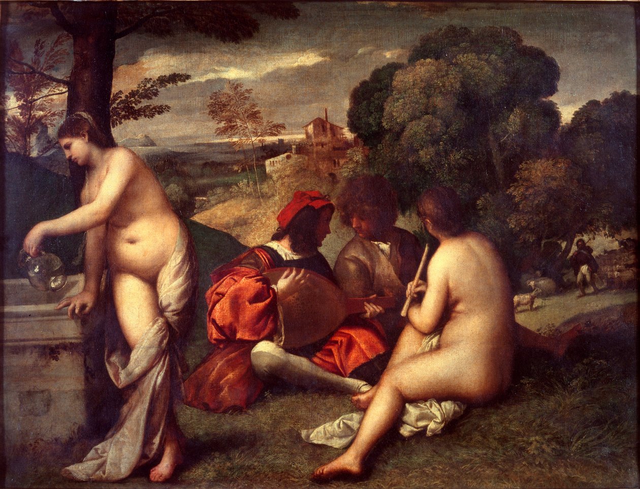 The Pastoral Concert by Titian (c.1488 1576) (attr. to)