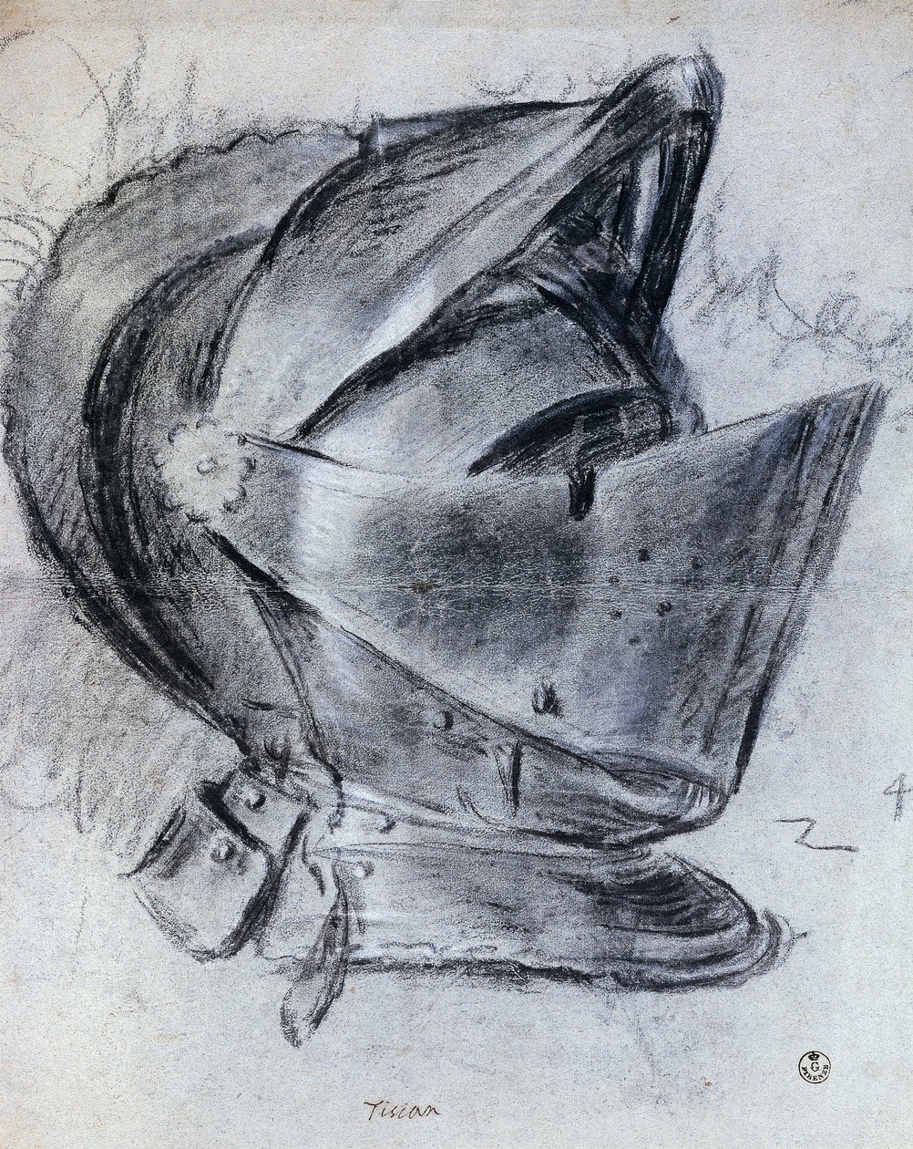 Helmet by Titian, drawing by Titian (c.1488 1576)