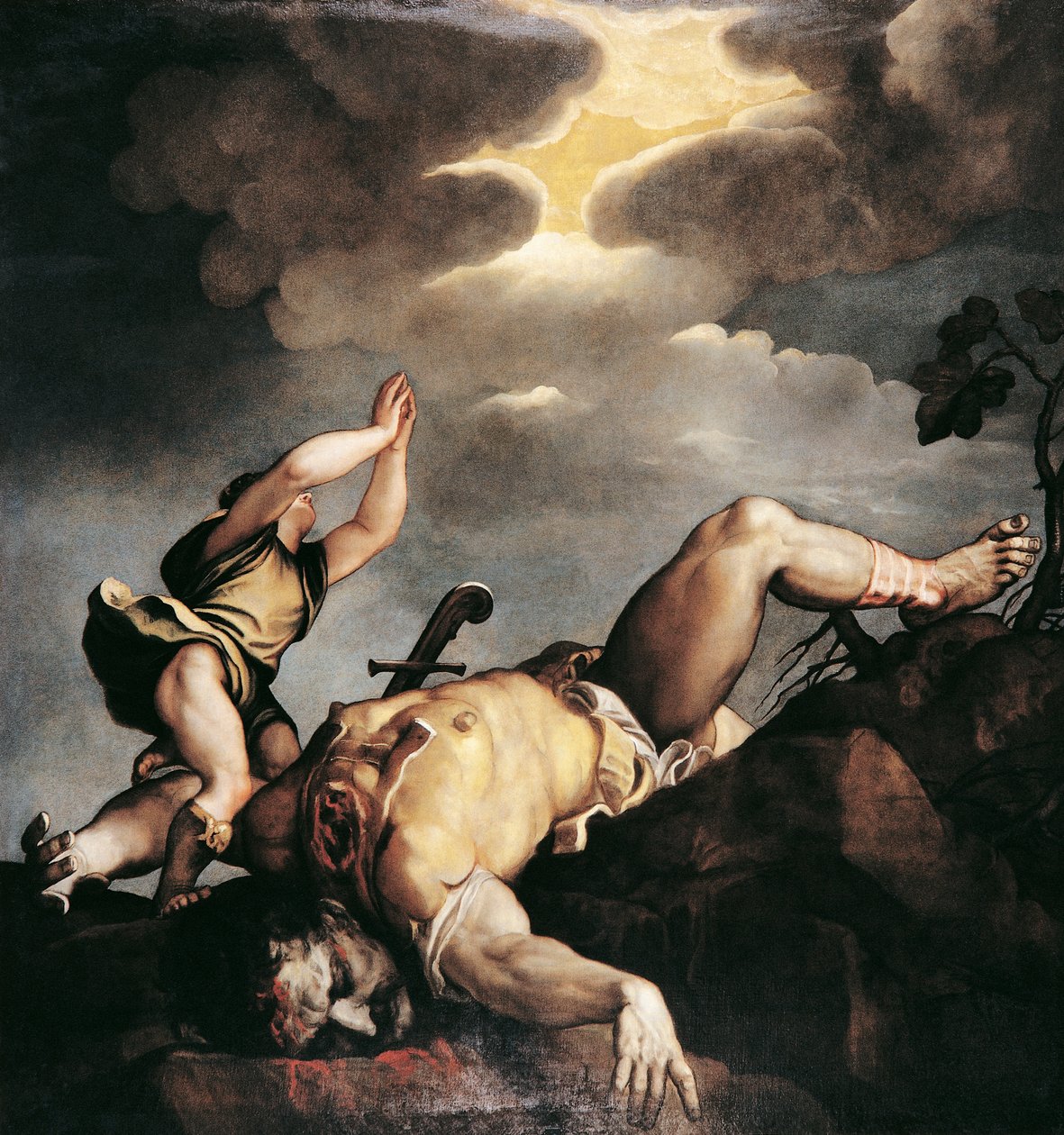 David and Goliath by Titian (c.1488 1576)