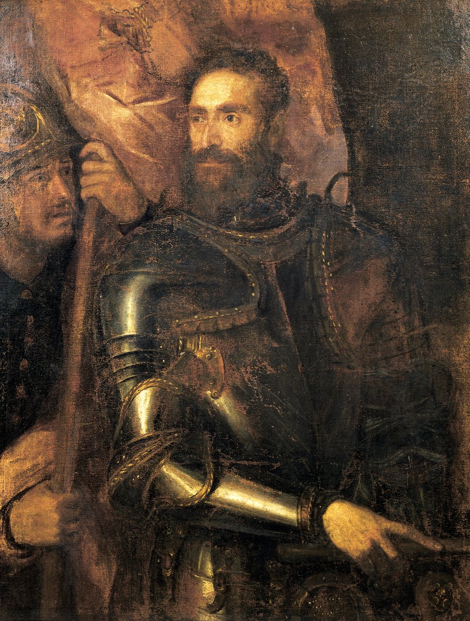 Portrait of Pierluigi Farnese with armature by Titian (c.1488 1576)