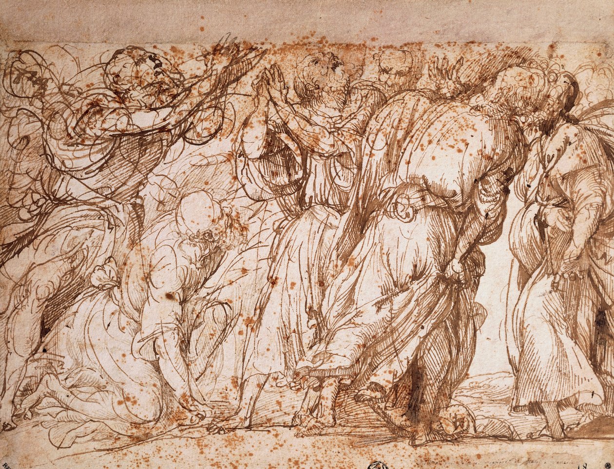 Study of the group of the Apostles in the Church of the Assumption of the Frari in Venice by Titian (c.1488 1576)