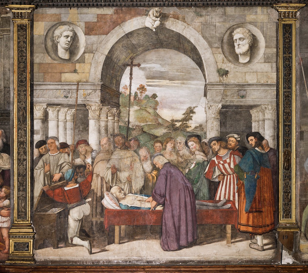 The heart of the miser in the casket, the northern wall, School of the Saint, Basilica of St Anthony, Padua, Italy by Titian (c.1488 1576)