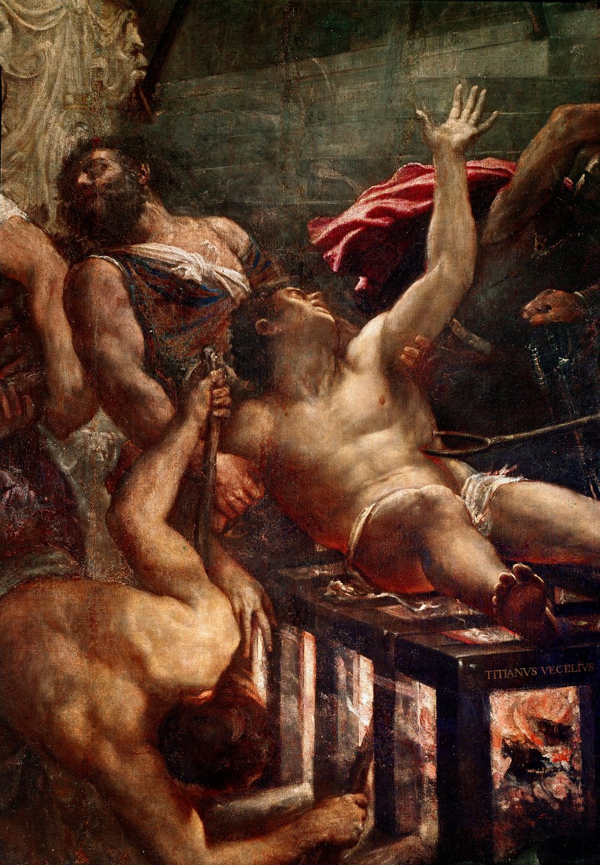 The Martyrdom of Saint Lawrence (detail) by Titian (c.1488 1576)