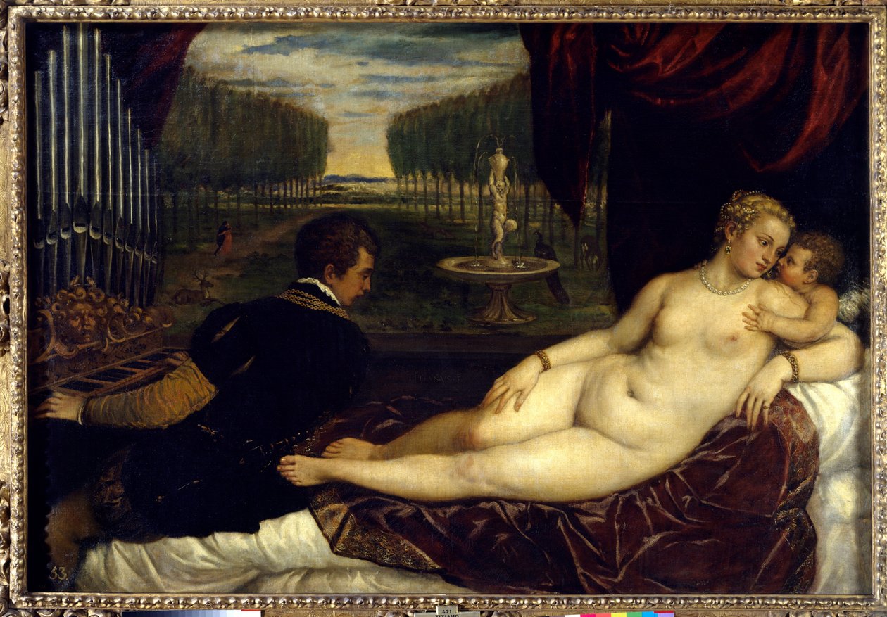 Venus, Love and Music by Titian (c.1488 1576)