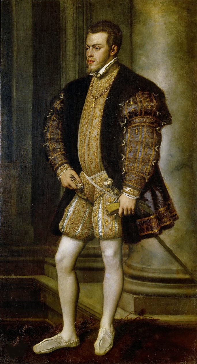 Portrait of Philip II, 1527-1598, King of Spain and Portugal, ca 1554 by Titian