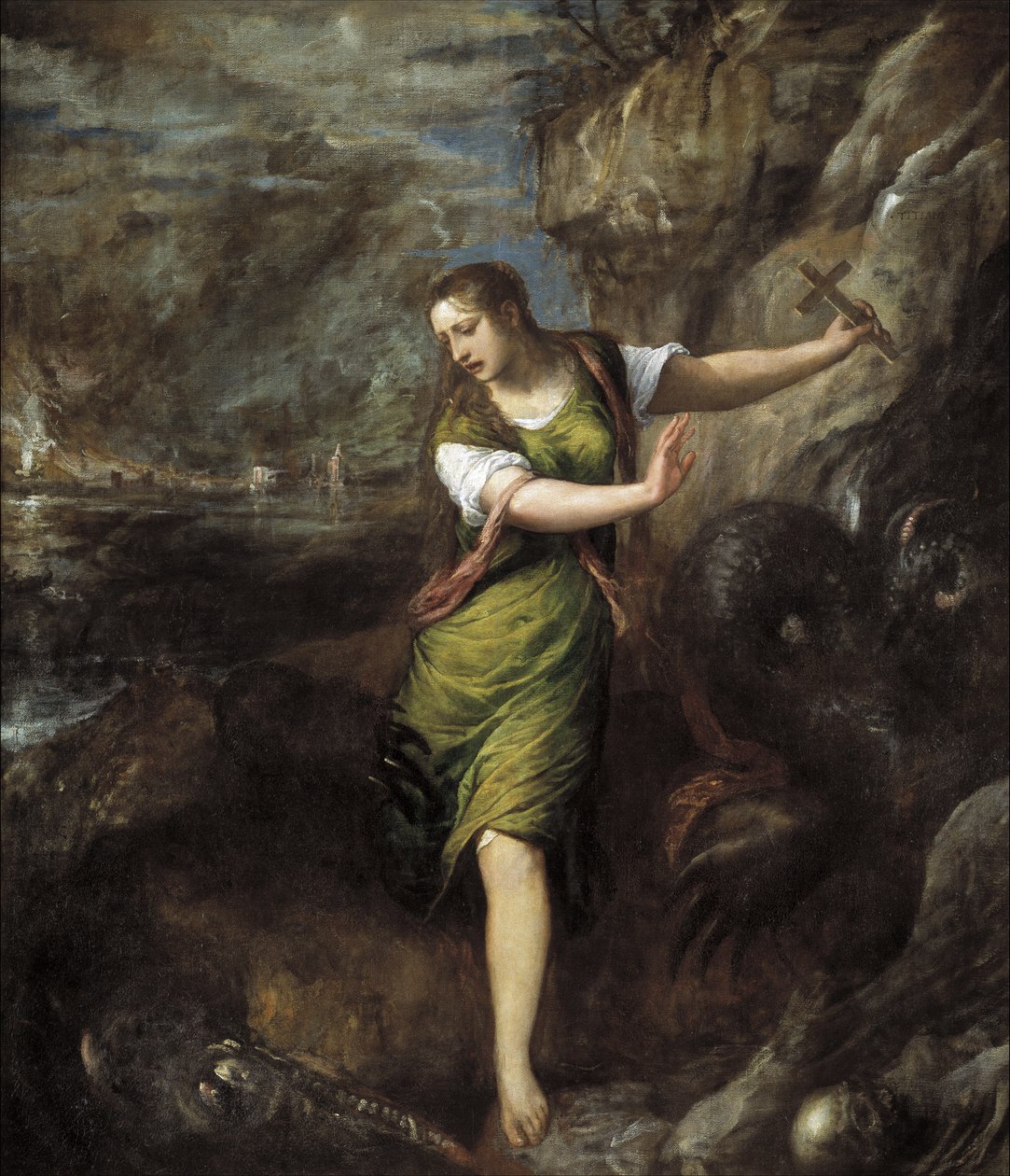 Saint Margaret, c. 1565 by Tiziano Vecelli