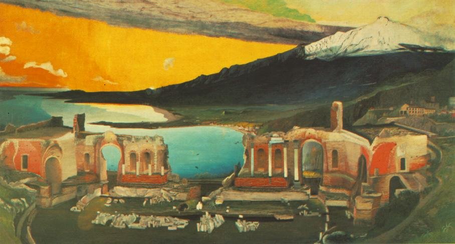 Ruins of the Ancient Theatre of Taormina by Tivadar Kosztka Csontvary