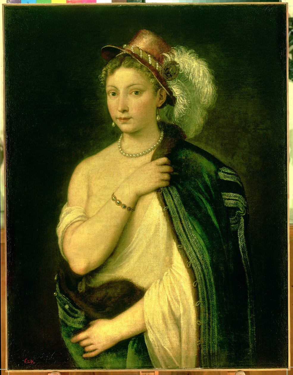 Female Portrait, c.1536 by Tiziano Vecelli