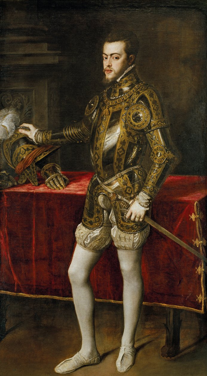 Portrait of Philip II of Spain by Tiziano Vecelli