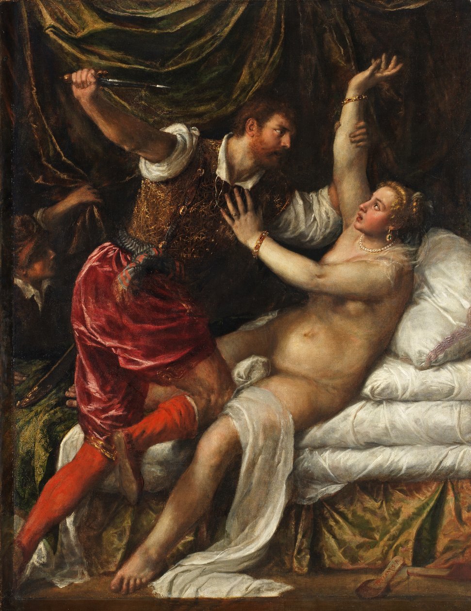 Tarquin and Lucretia, c.1568-76 by Tiziano Vecelli