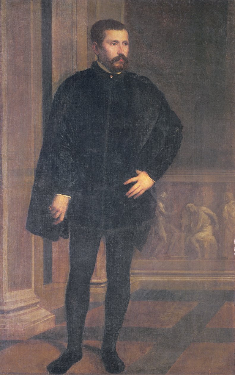 Portrait of Diego Hurtado de Mendoza, Spanish Politician by Tiziano Vecelli