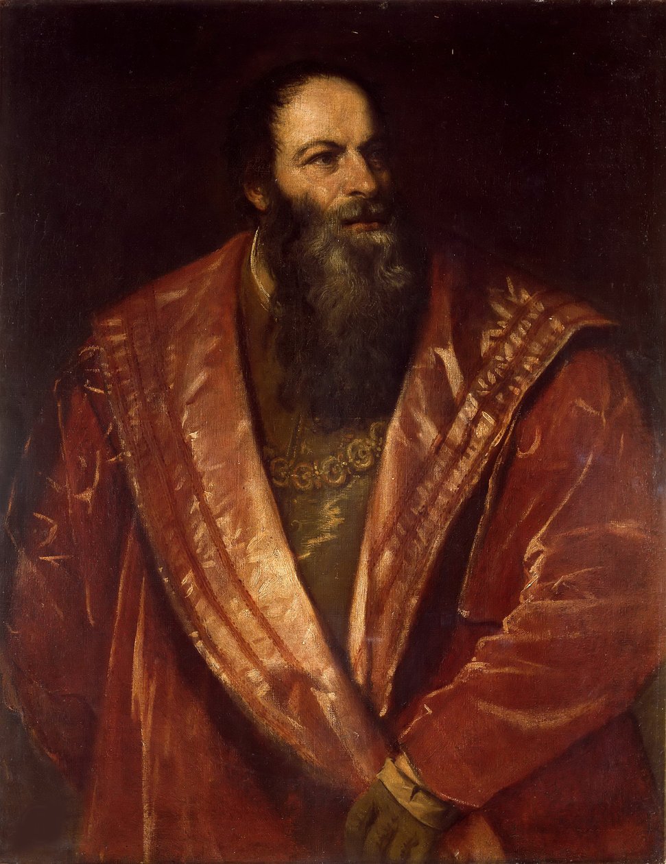 Portrait of Pietro Aretino, 1545 by Tiziano Vecelli