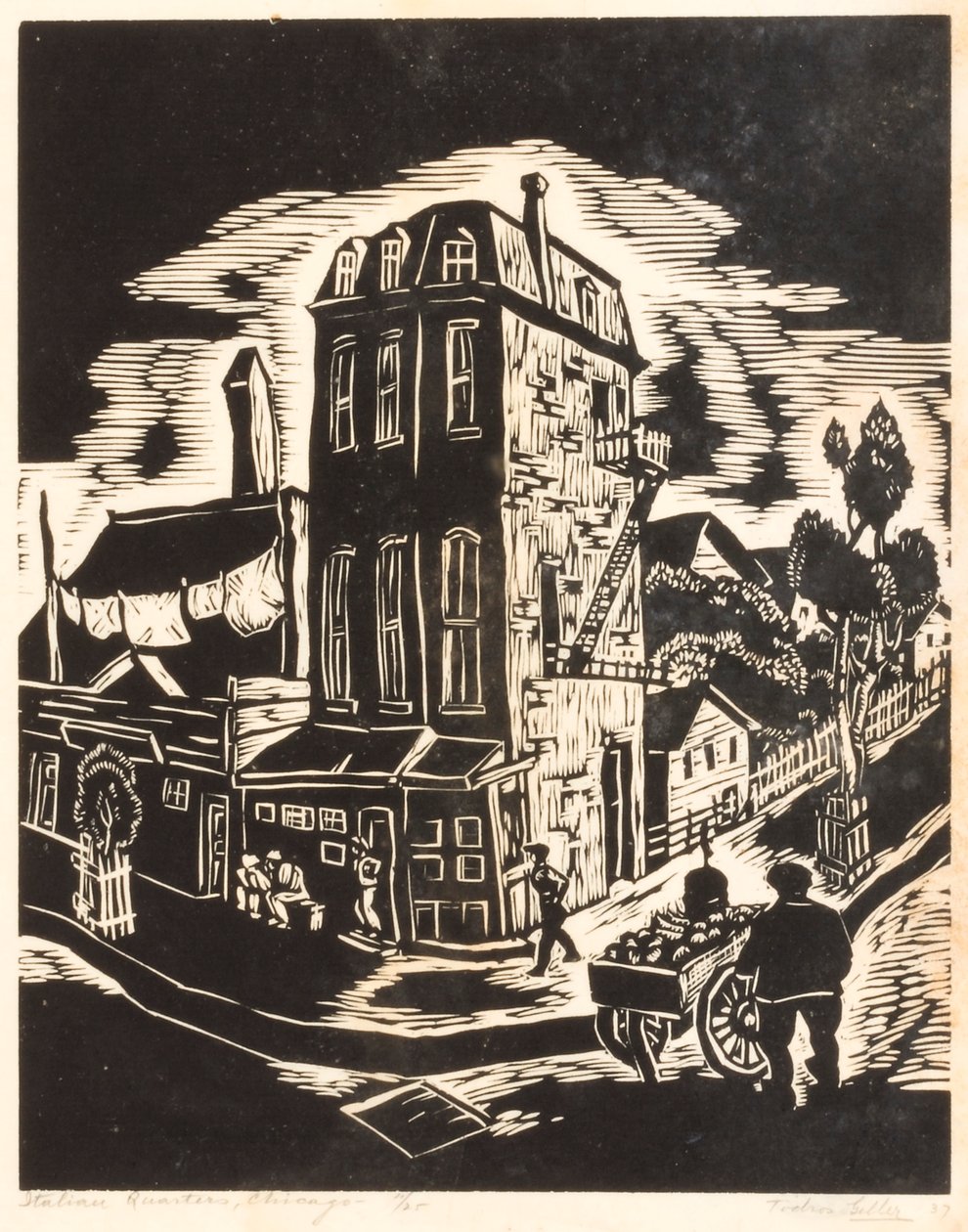 Italian Quarters, Chicago by Todros Geller