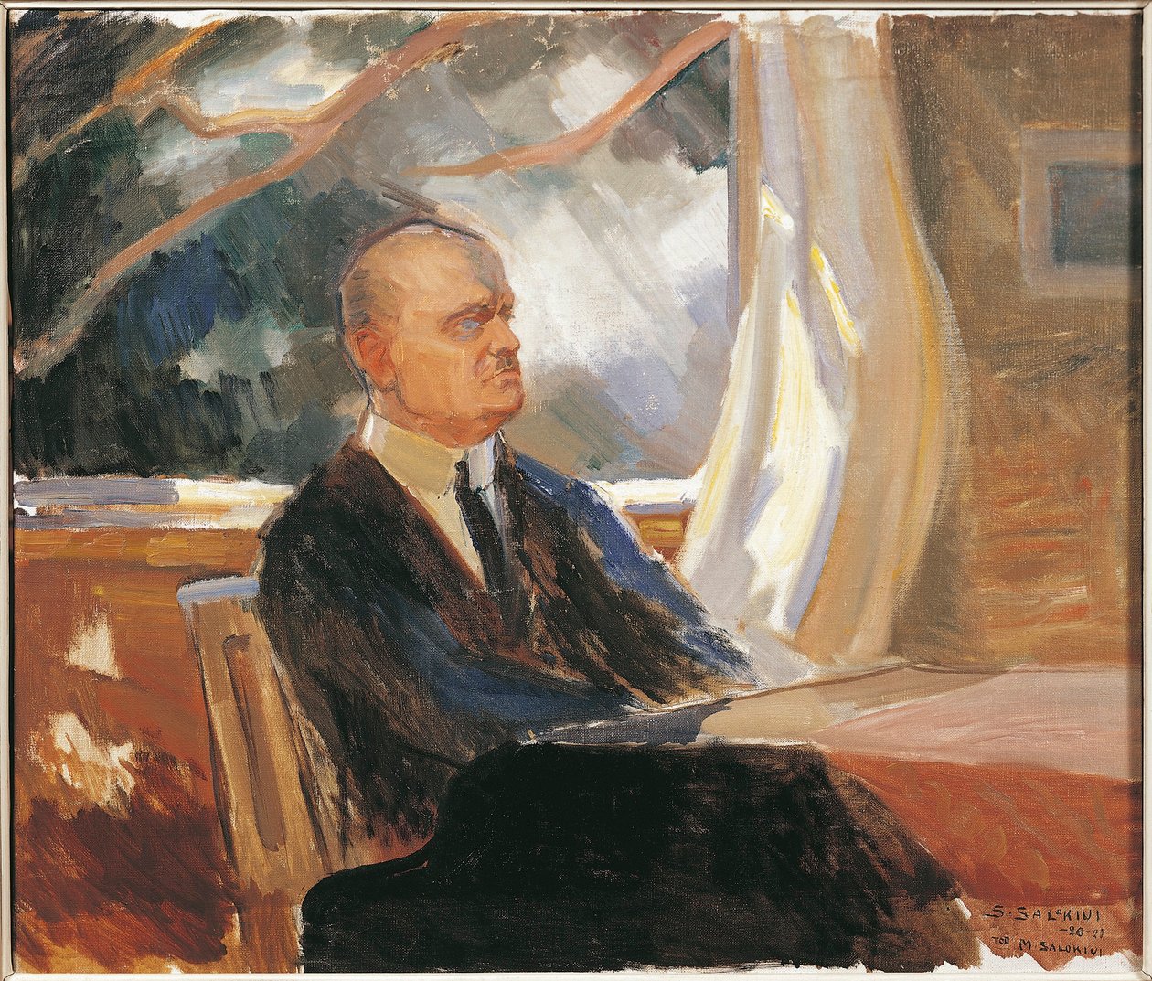 Portrait of Jean Christian Julius Sibelius by Toivo Santeri Salokivi