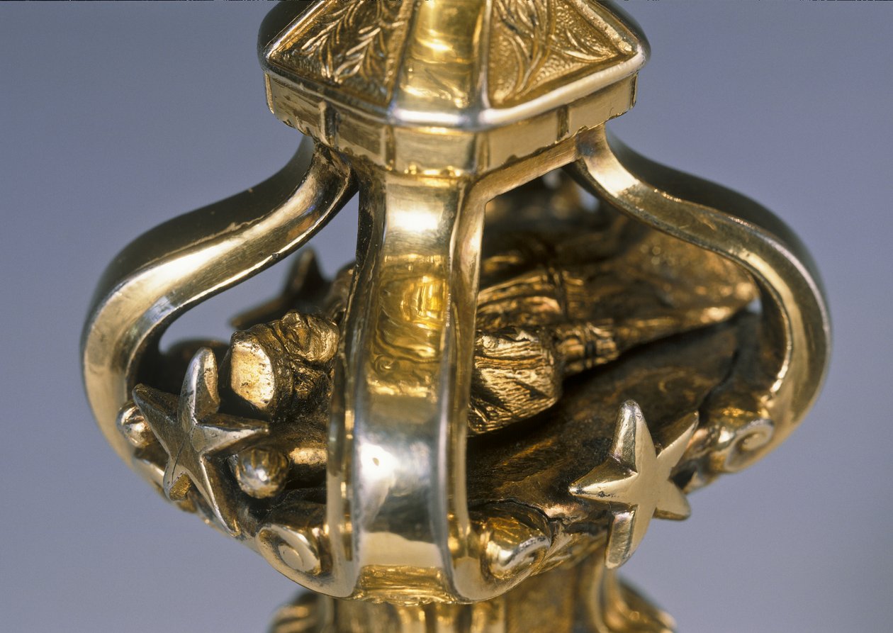 Detail of a chalice with the figure of the dead body of St. John of Nepomuk, 1727-30 by Tomáš Drexel
