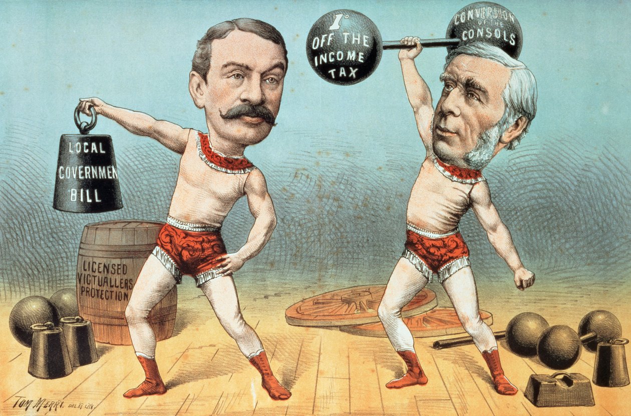 Goschen and Ritchie, the Champion Weight Lifters, Now Appearing with Terrific Success at the Westminster Beer Garden, from 